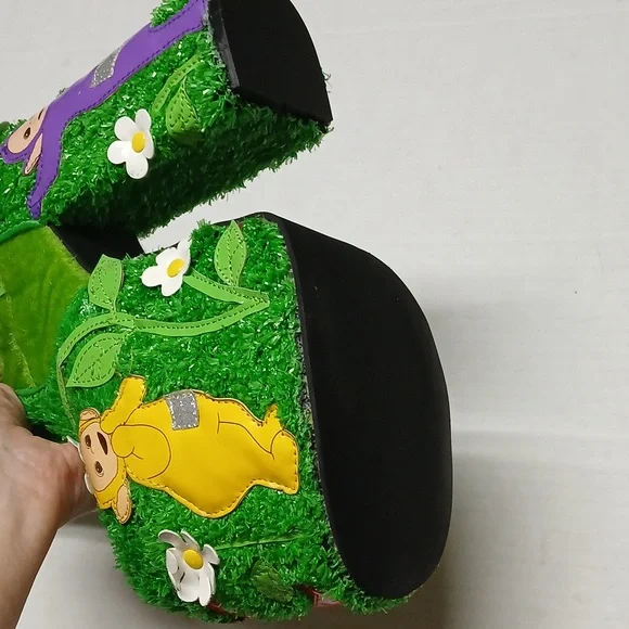 Dolls Kill x Teletubbies Platform Boots Multicolor Fur & Turf Kawaii RARE Size 6 - Picture 16 of 16